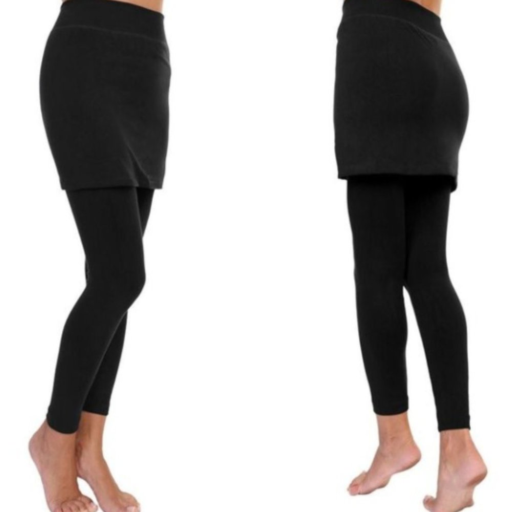Angelina Women's Skirted Leggings Black